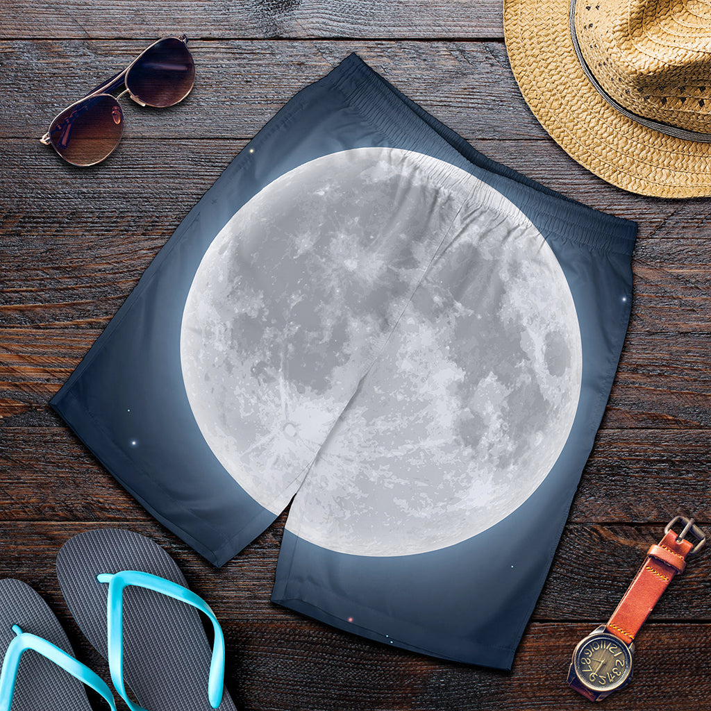 Full Moon Print Men's Shorts