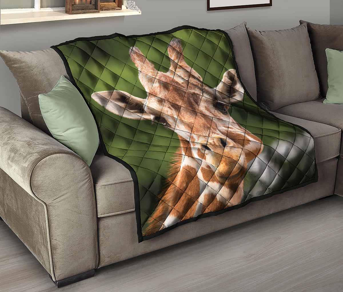 Funny Giraffe Print Quilt
