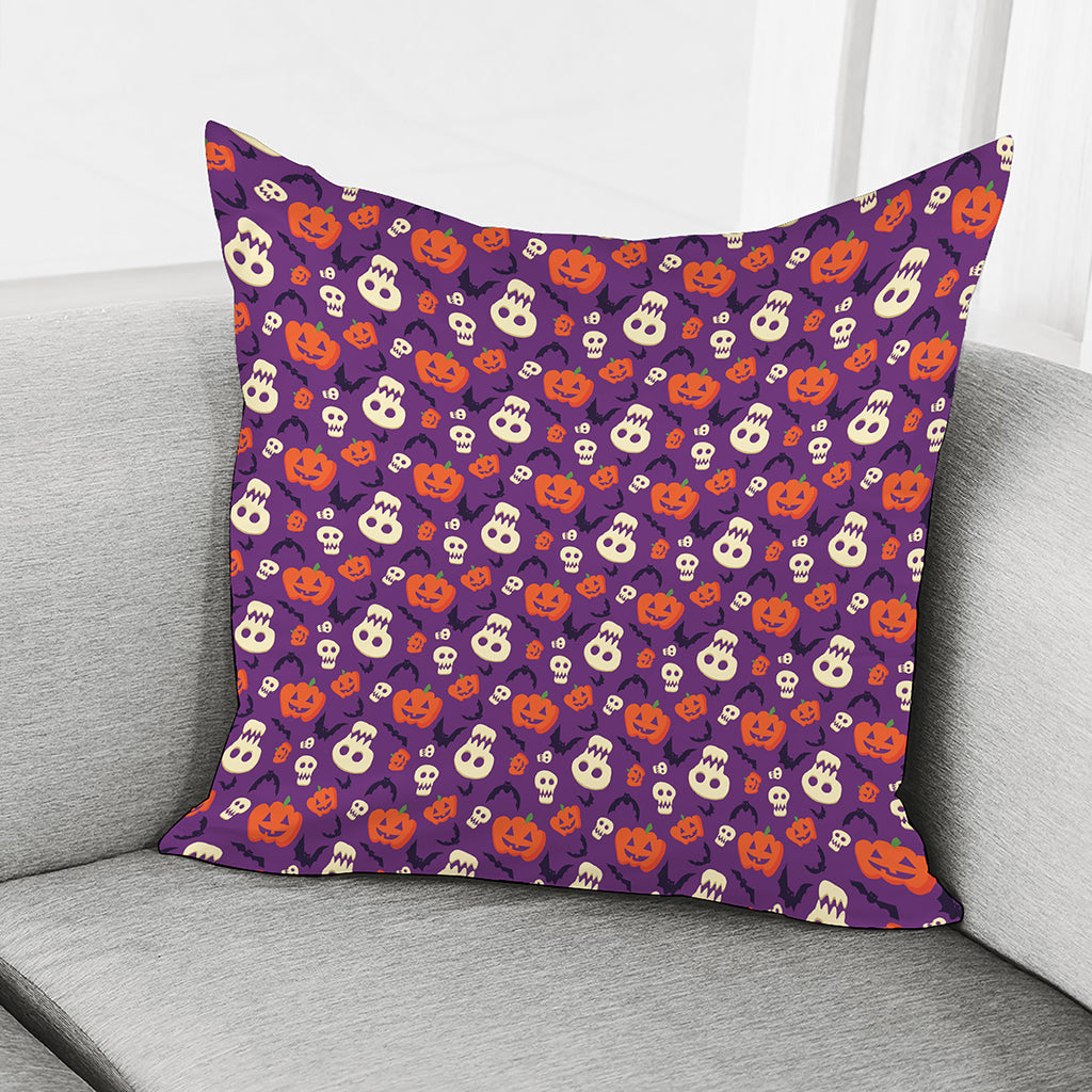 Funny Halloween Pumpkin Pattern Print Pillow Cover