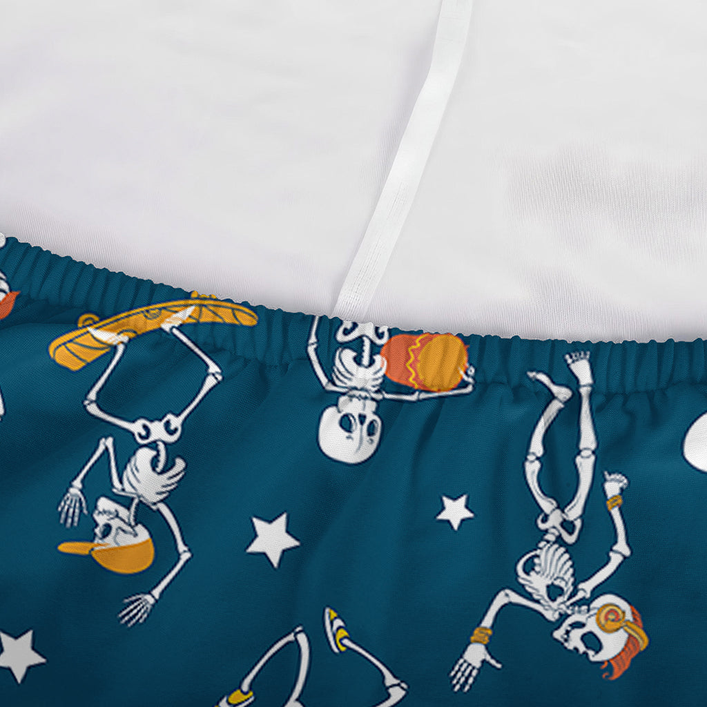 Funny Skeleton Party Pattern Print Sofa Cover