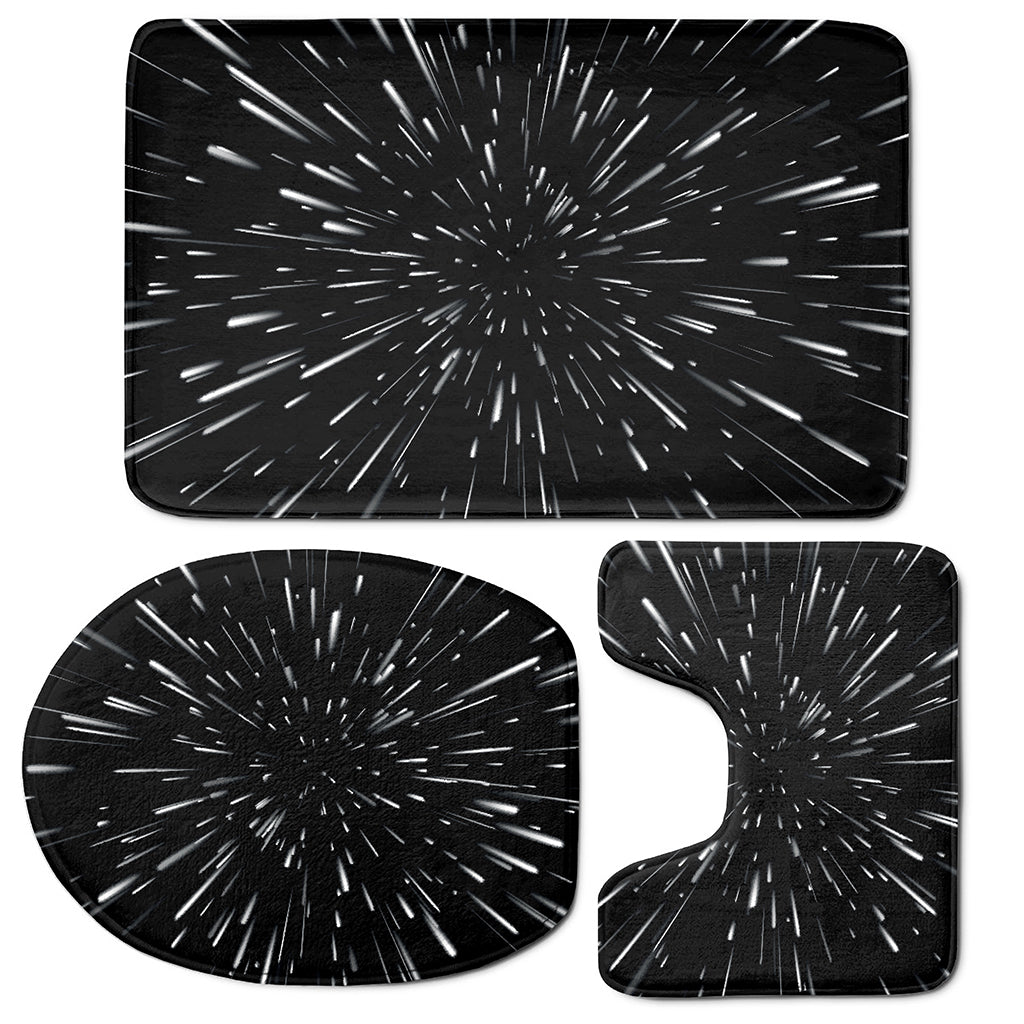 Galaxy Hyperspace Print 3 Piece Bath Mat Set