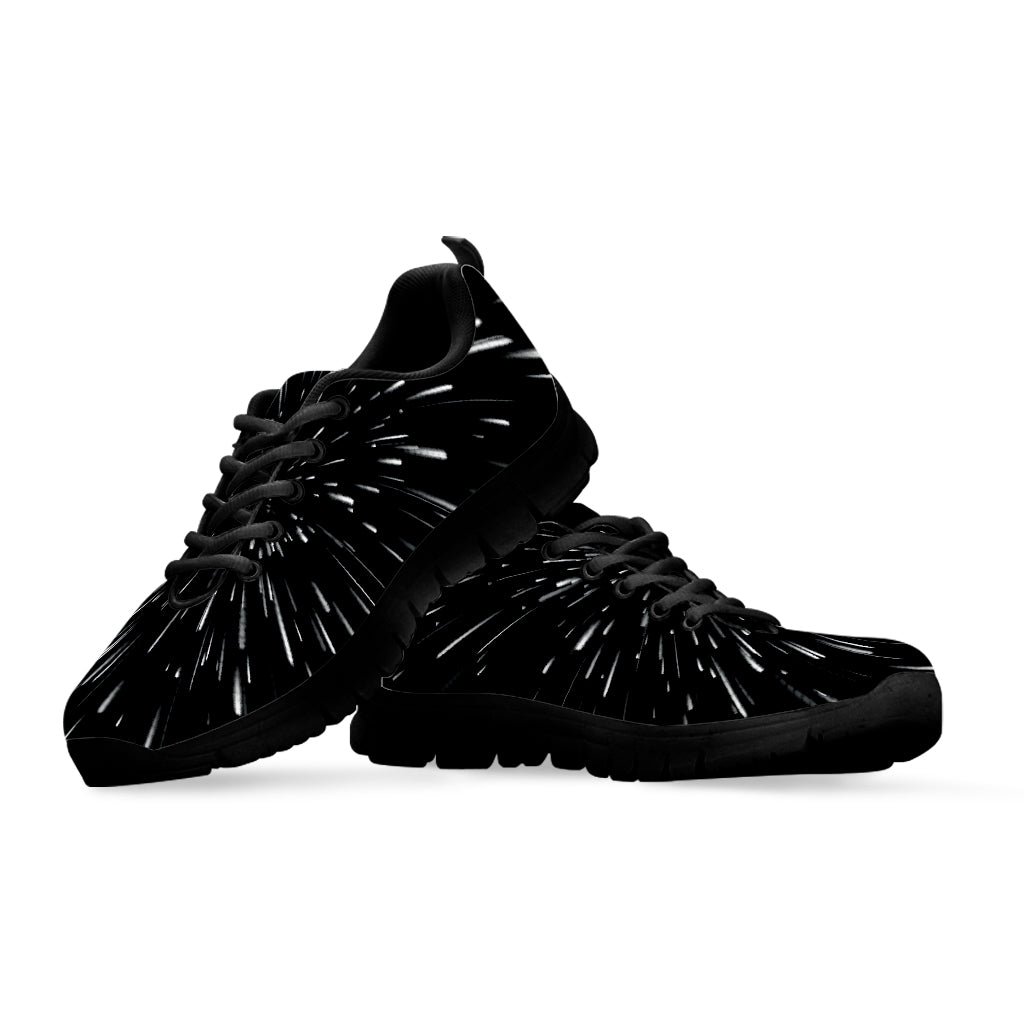 Galaxy Hyperspace Print Black Sneakers