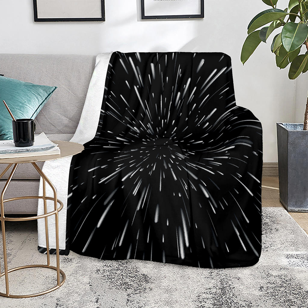 Galaxy Hyperspace Print Blanket