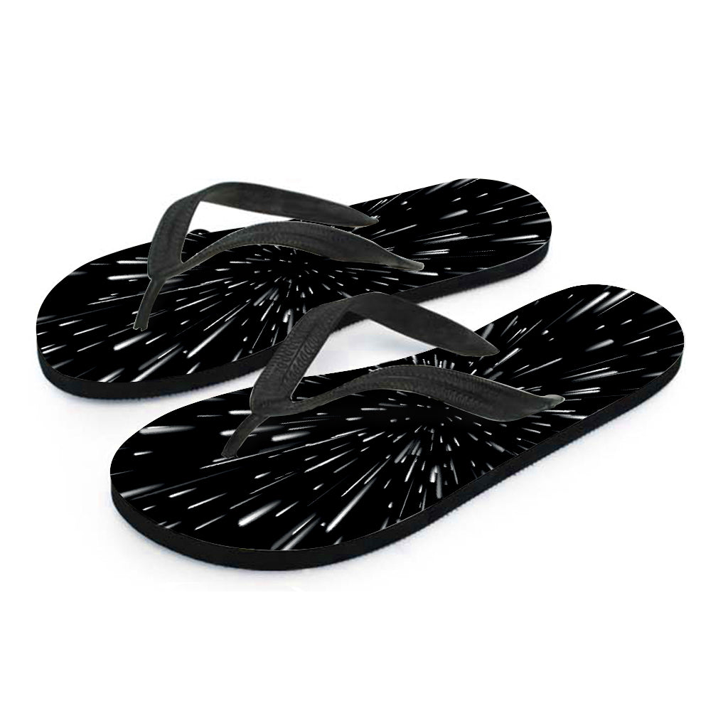Galaxy Hyperspace Print Flip Flops