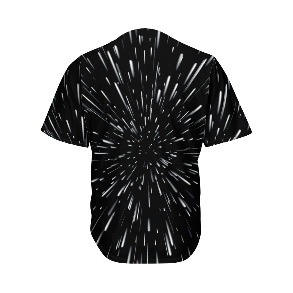 Galaxy Hyperspace Print Men's Baseball Jersey