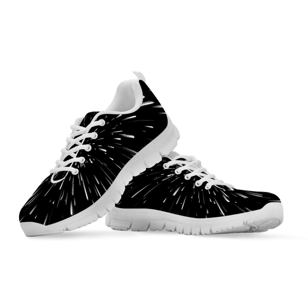Galaxy Hyperspace Print White Sneakers