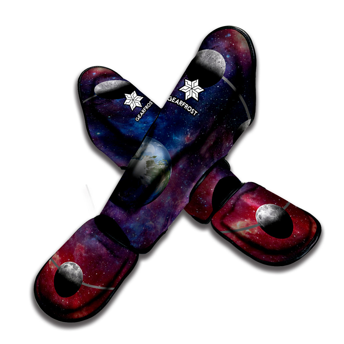 Galaxy Lunar Phase Print Muay Thai Shin Guard