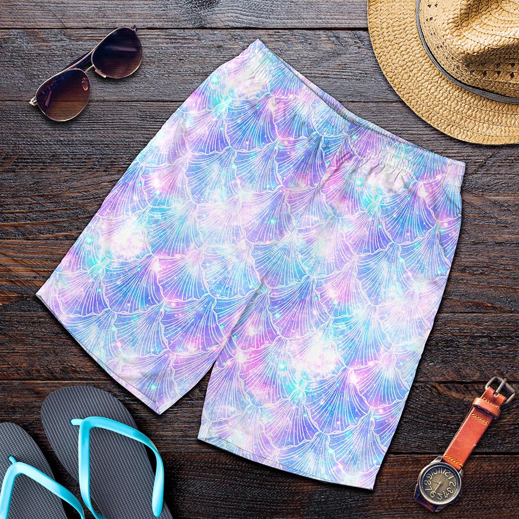 Galaxy Mermaid Scales Pattern Print Men's Shorts