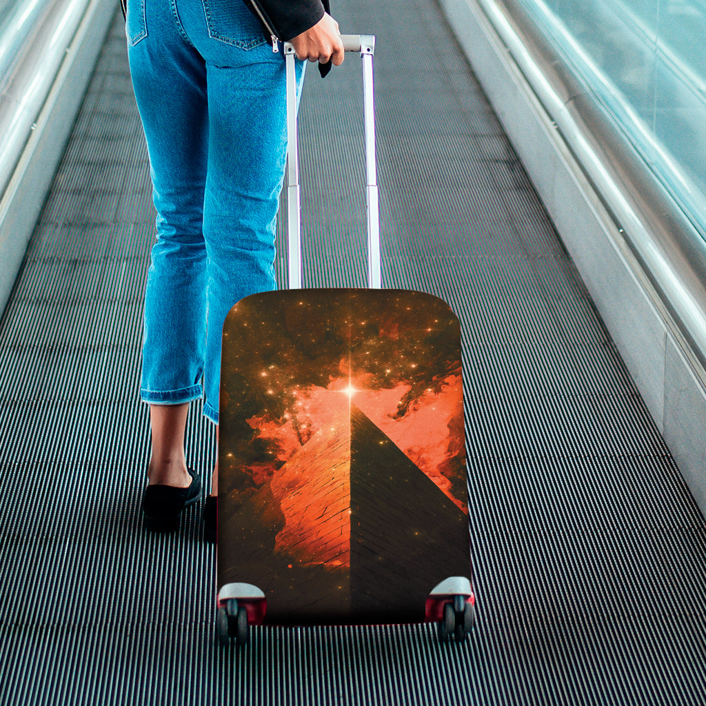Galaxy Pyramid Print Luggage Cover