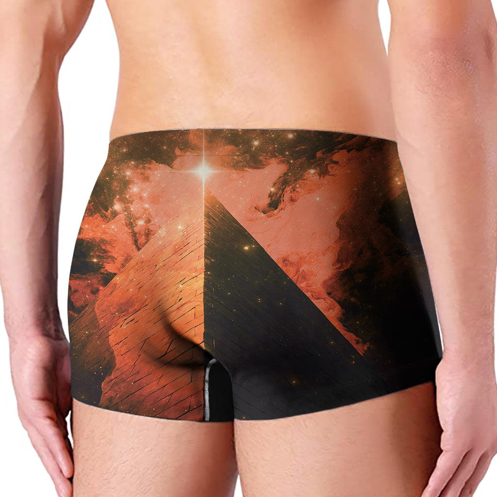 Galaxy Pyramid Print Men's Boxer Briefs