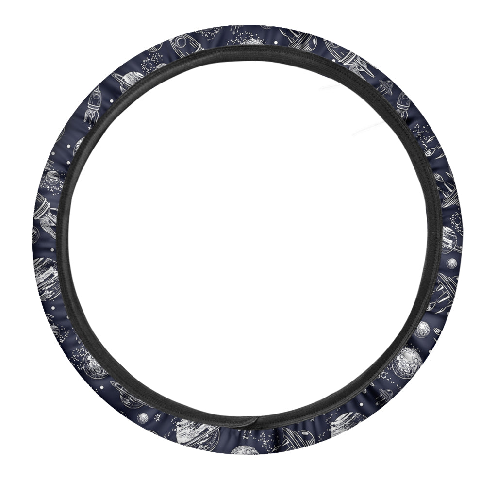 Galaxy UFO Pattern Print Car Steering Wheel Cover