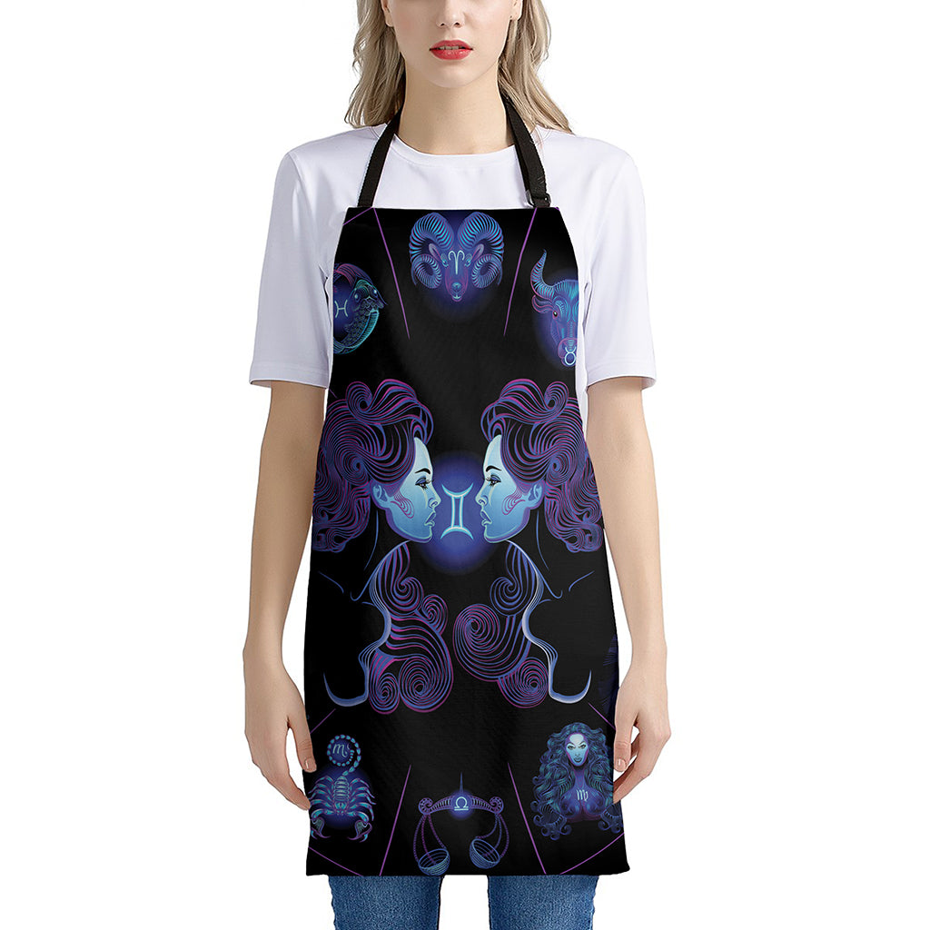 Gemini And Astrological Signs Print Apron