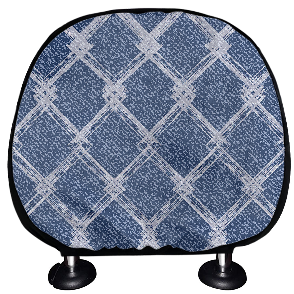 Geometric Denim Jeans Pattern Print Car Headrest Covers