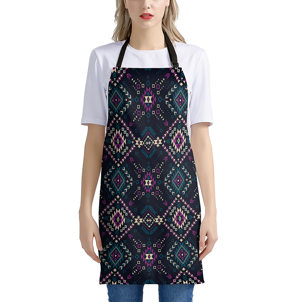 Geometric Ethnic Navajo Pattern Print Apron