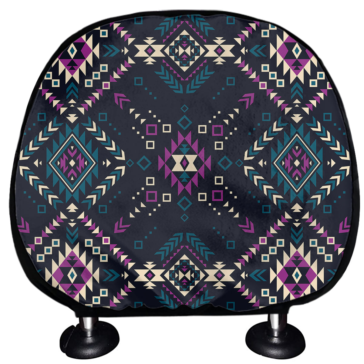 Geometric Ethnic Navajo Pattern Print Car Headrest Covers