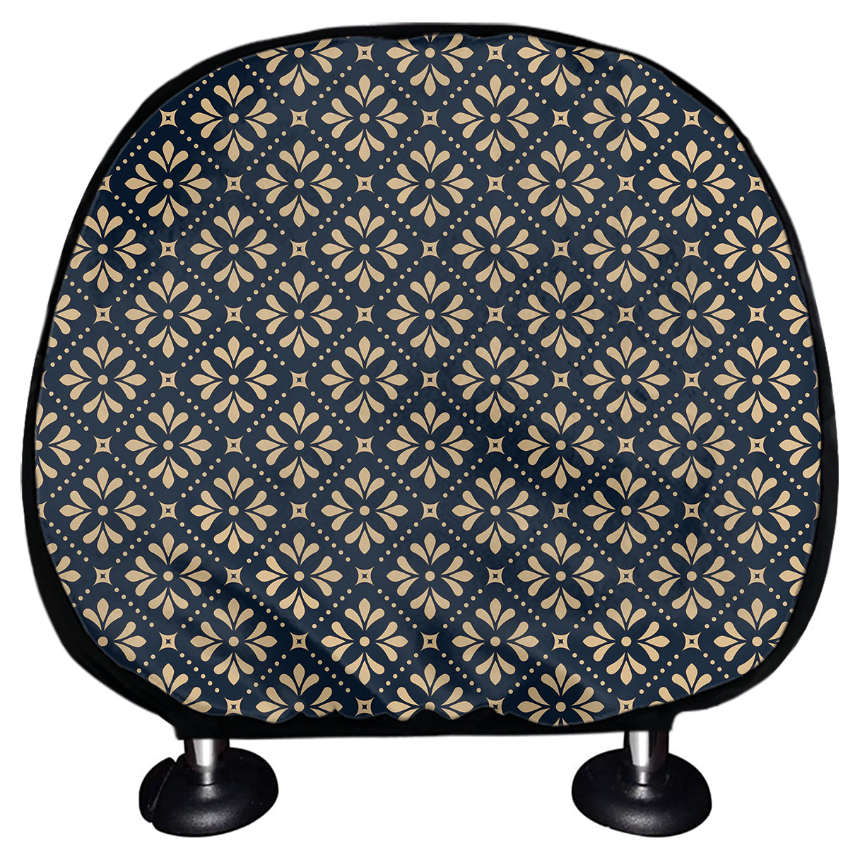 Geometric Floral Print Car Headrest Covers