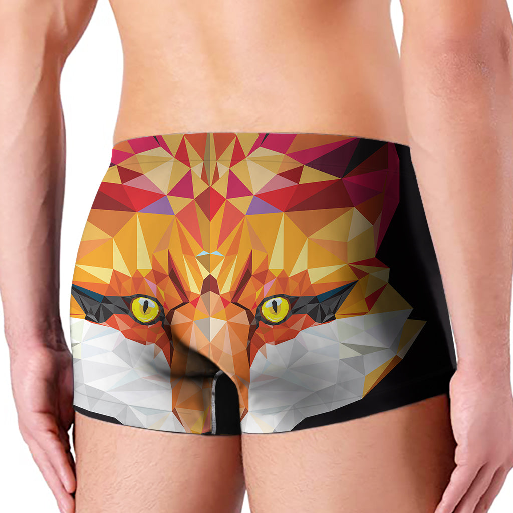 Geometric Fox Print Men's Boxer Briefs