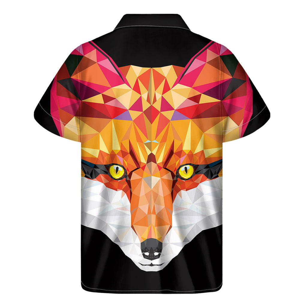 Geometric Fox Print Men's Short Sleeve Shirt