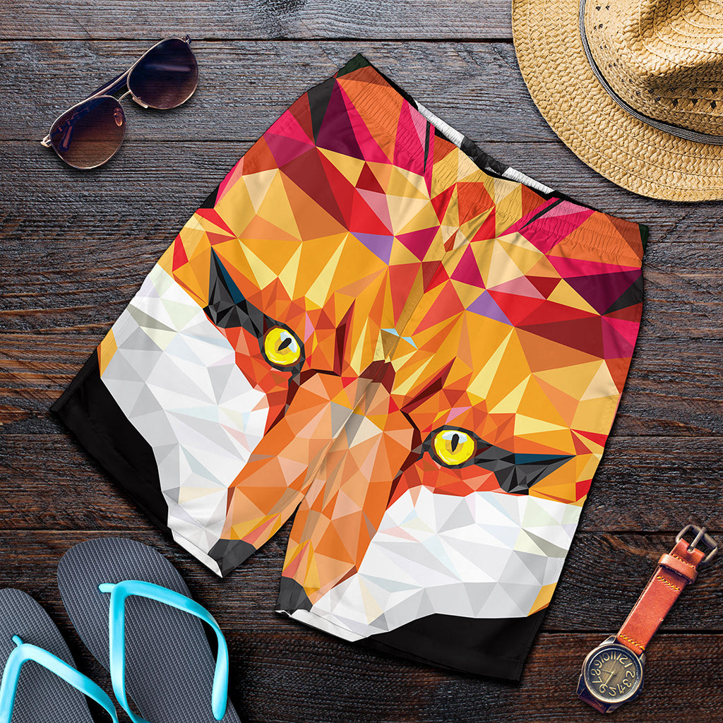 Geometric Fox Print Men's Shorts