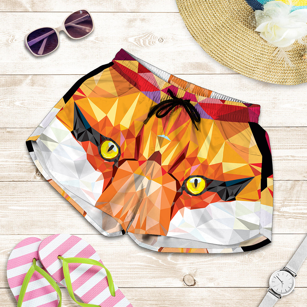 Geometric Fox Print Women's Shorts