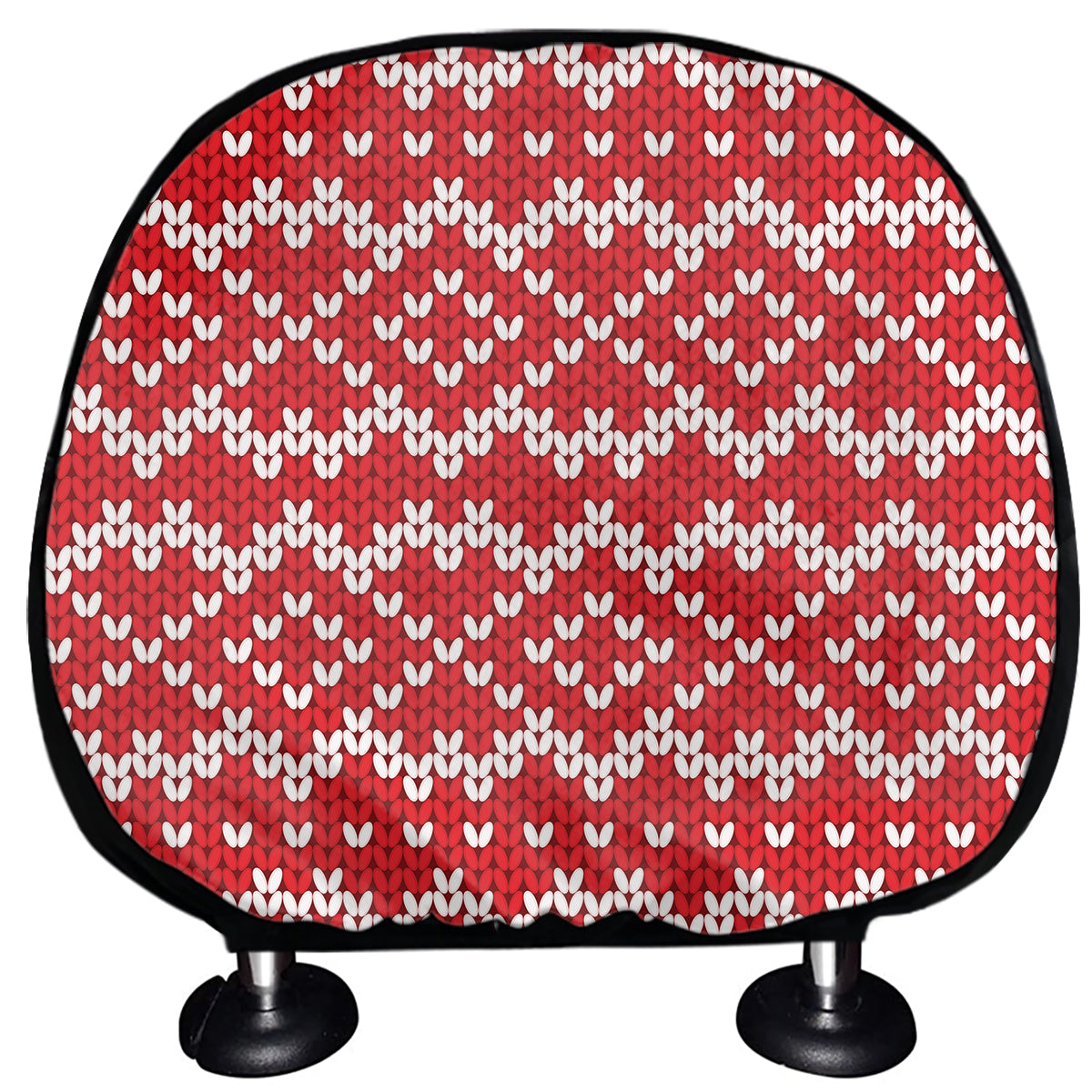 Geometric Knitted Pattern Print Car Headrest Covers