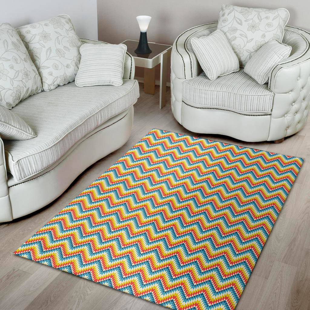 Geometric Native American Pattern Print Area Rug
