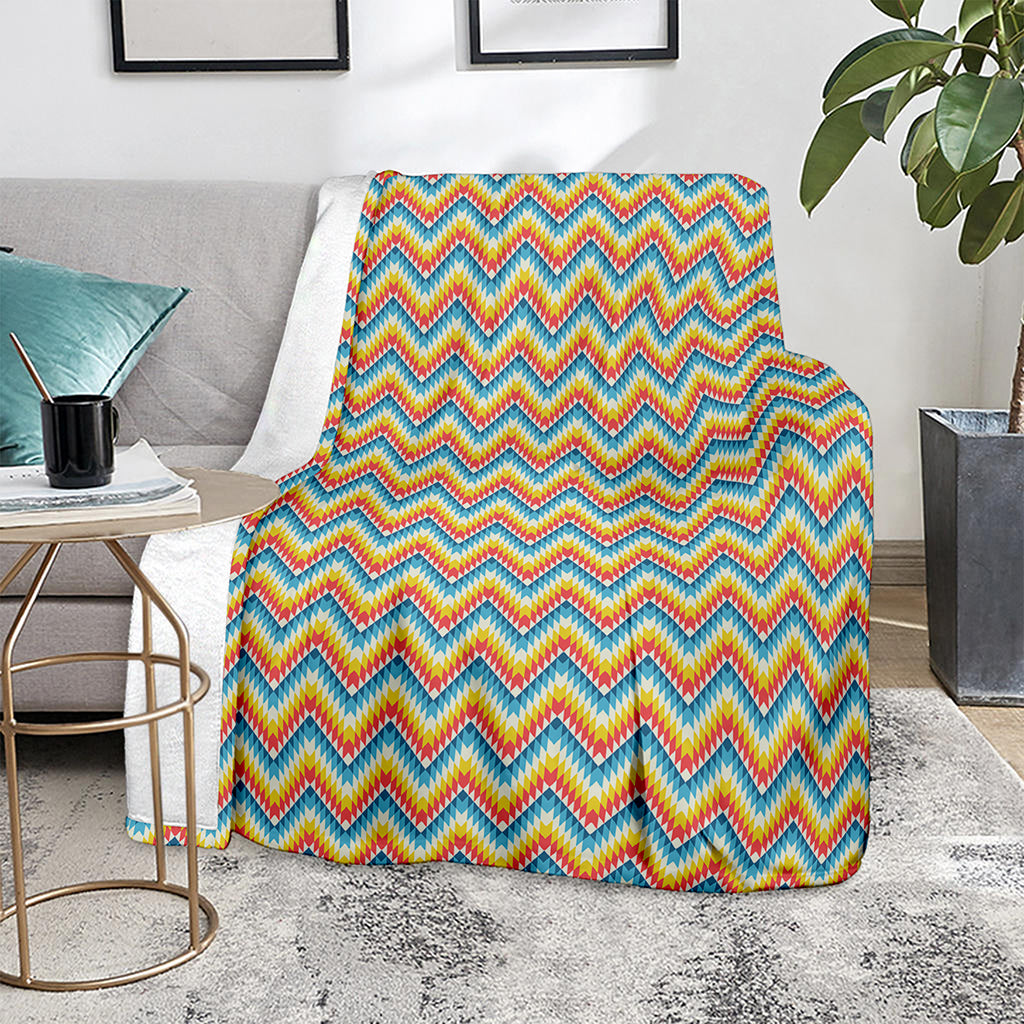 Geometric Native American Pattern Print Blanket