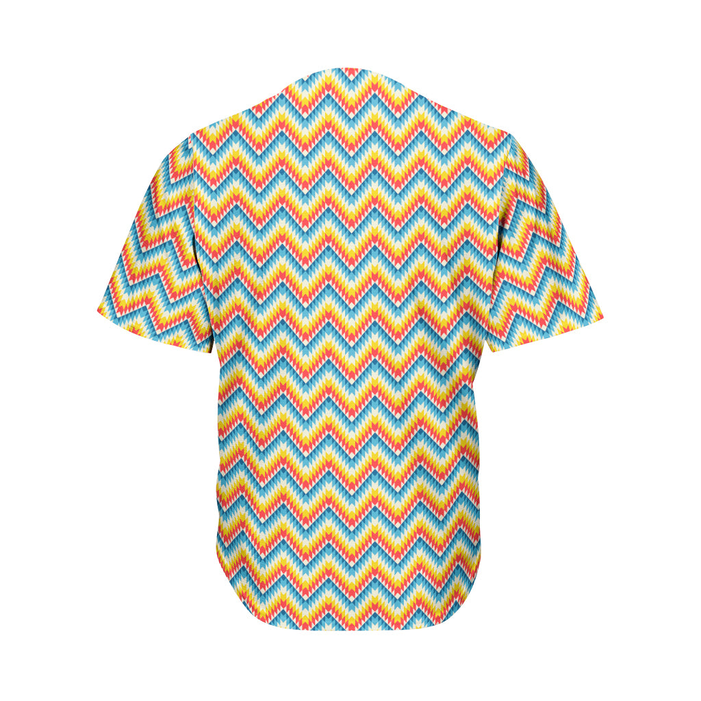 Geometric Native American Pattern Print Men's Baseball Jersey
