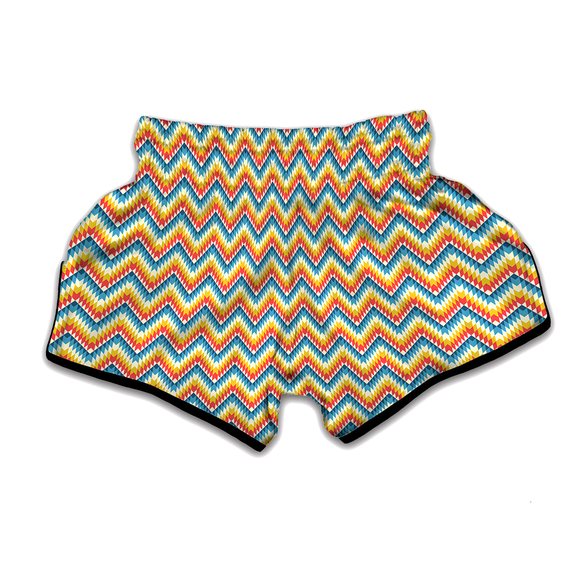 Geometric Native American Pattern Print Muay Thai Boxing Shorts