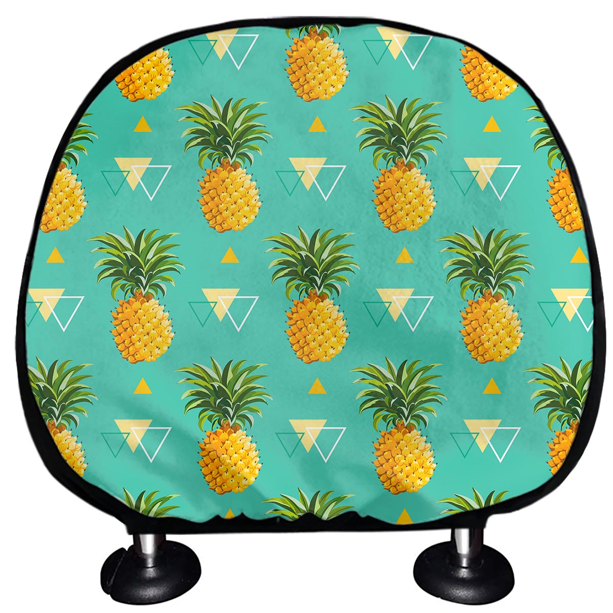 Geometric Pineapple Pattern Print Car Headrest Covers