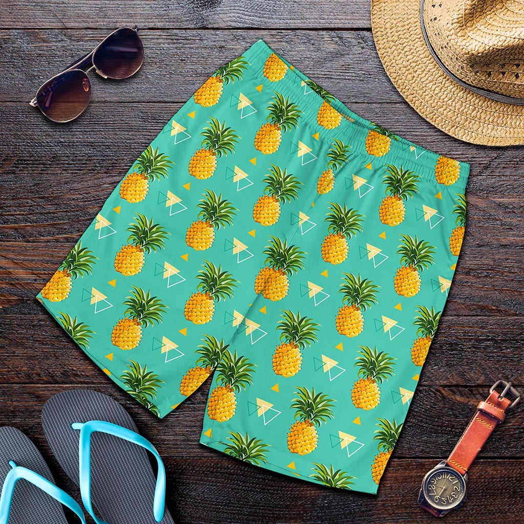 Geometric Pineapple Pattern Print Men's Shorts