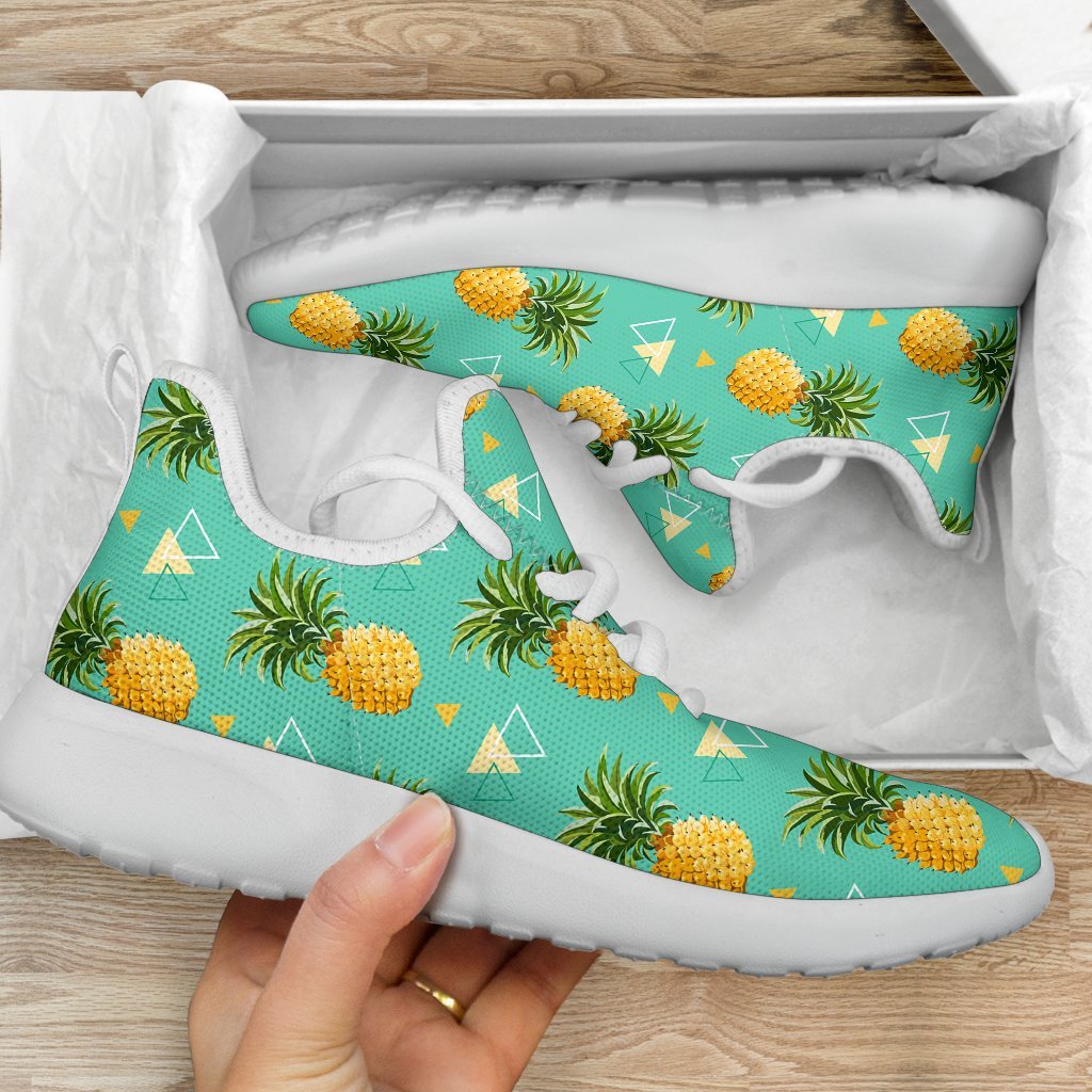 Geometric Pineapple Pattern Print Mesh Knit Shoes GearFrost