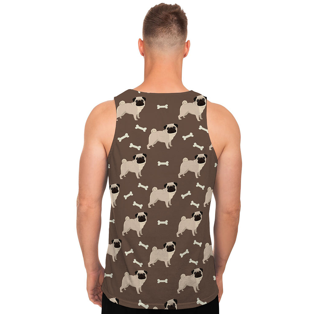 Geometric Pug Pattern Print Men's Tank Top