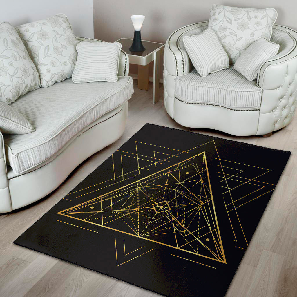 Geometric Pyramid Print Area Rug