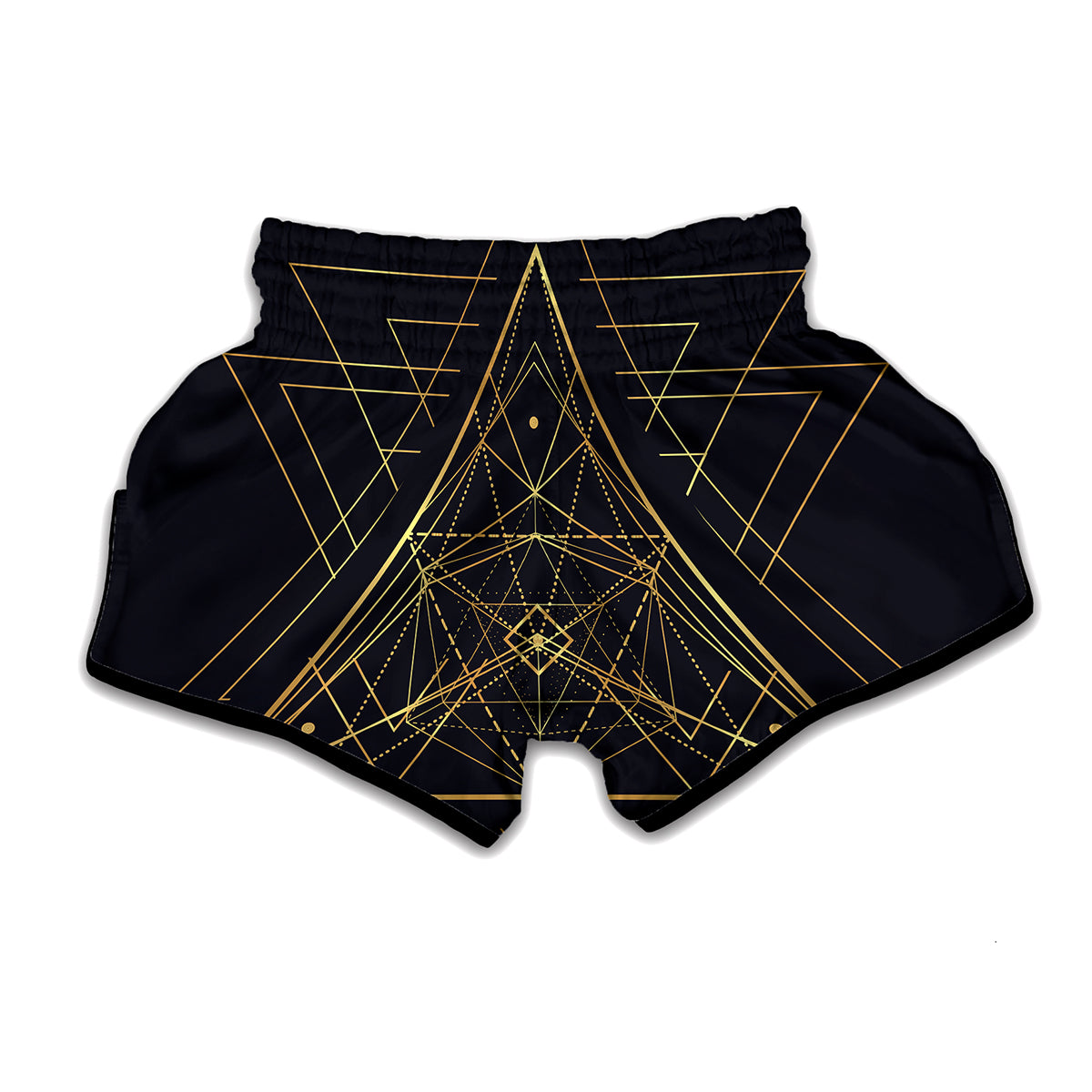 Geometric Pyramid Print Muay Thai Boxing Shorts