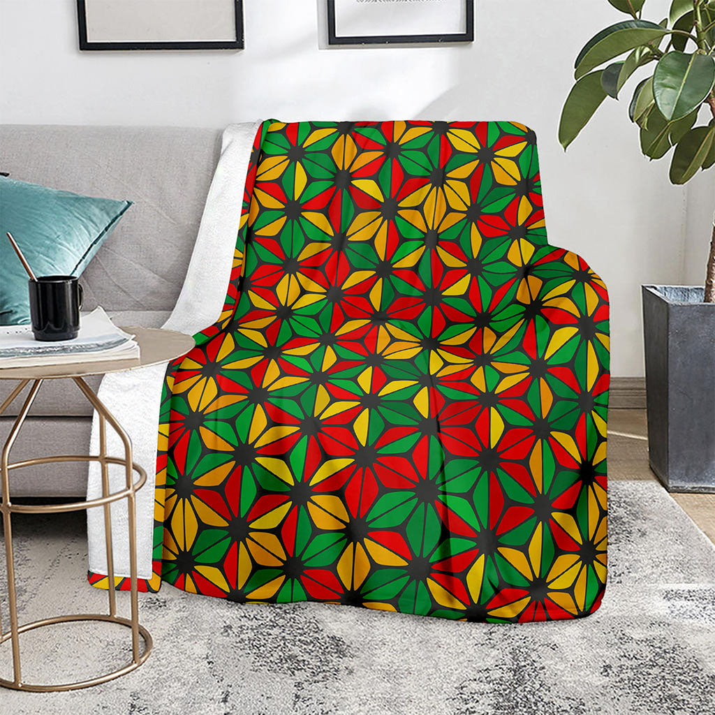 Geometric Reggae Pattern Print Blanket