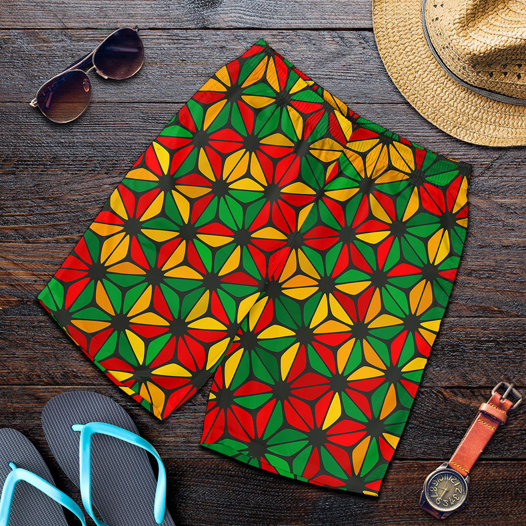 Geometric Reggae Pattern Print Men's Shorts