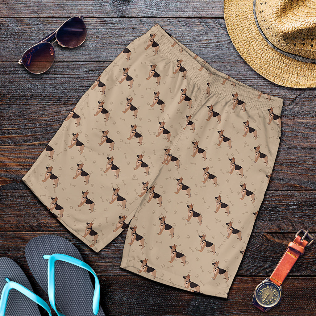 German Shepherd Dog Pattern Print Men's Shorts