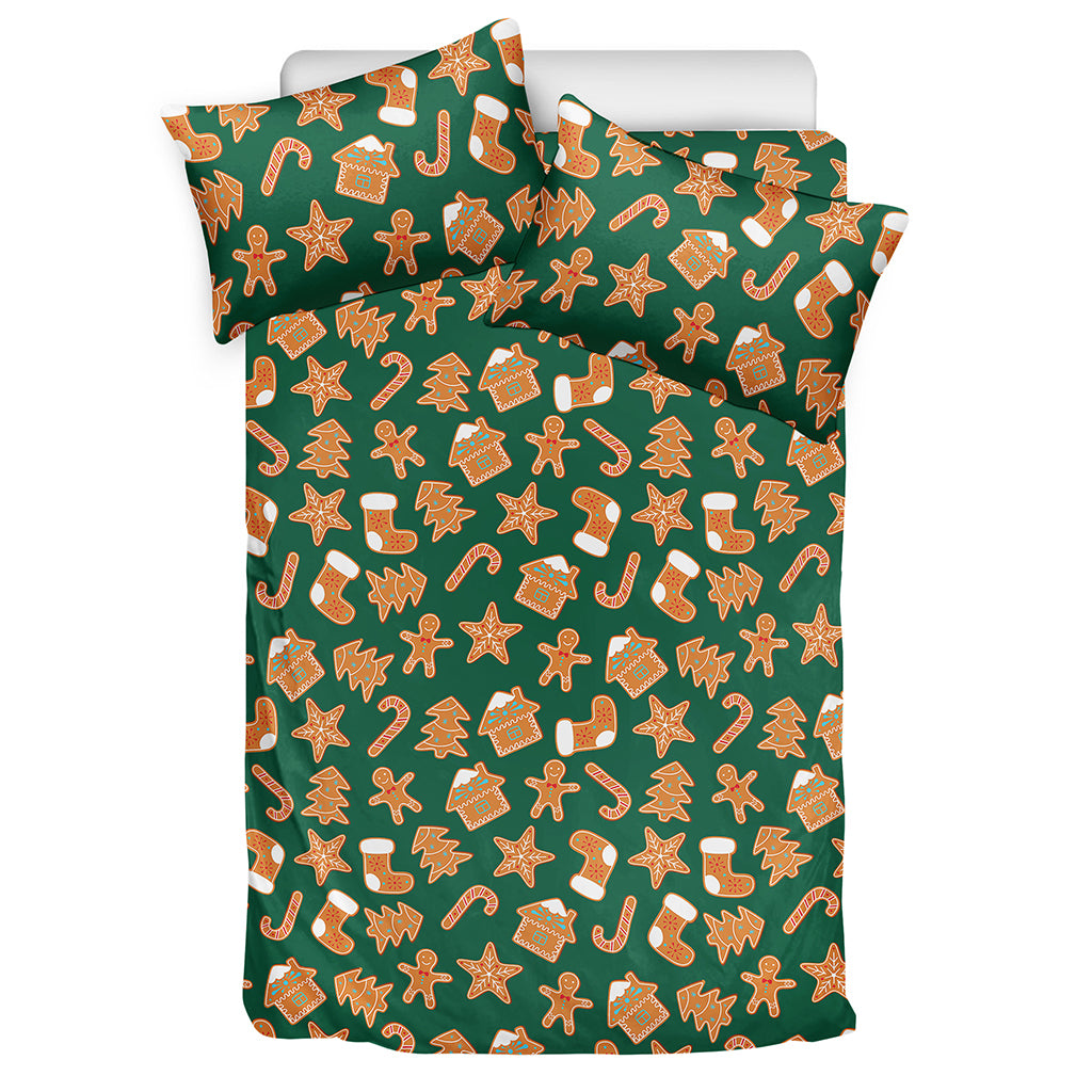 Gingerbread Cookies Pattern Print Duvet Cover Bedding Set