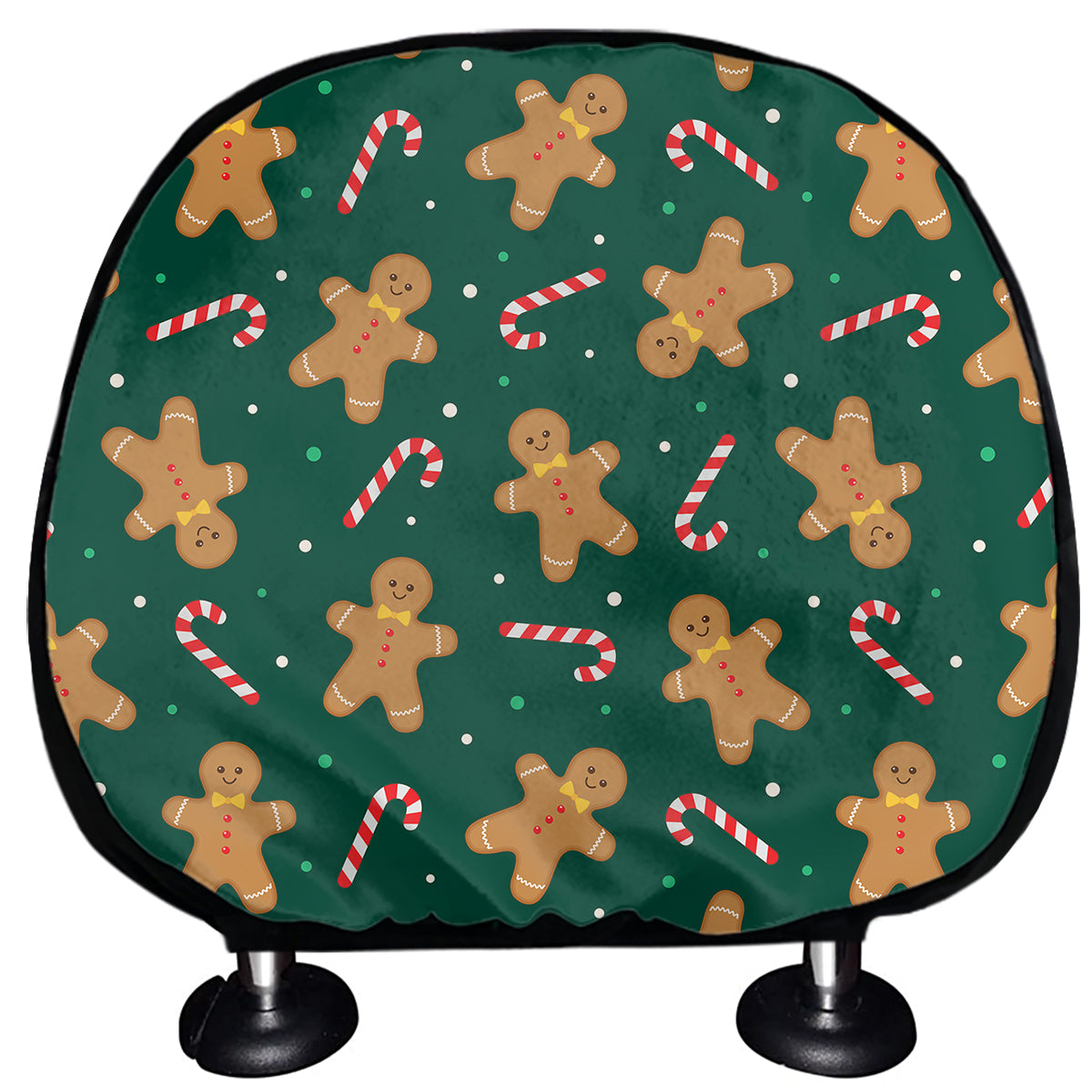 Gingerbread Man Cookies Pattern Print Car Headrest Covers