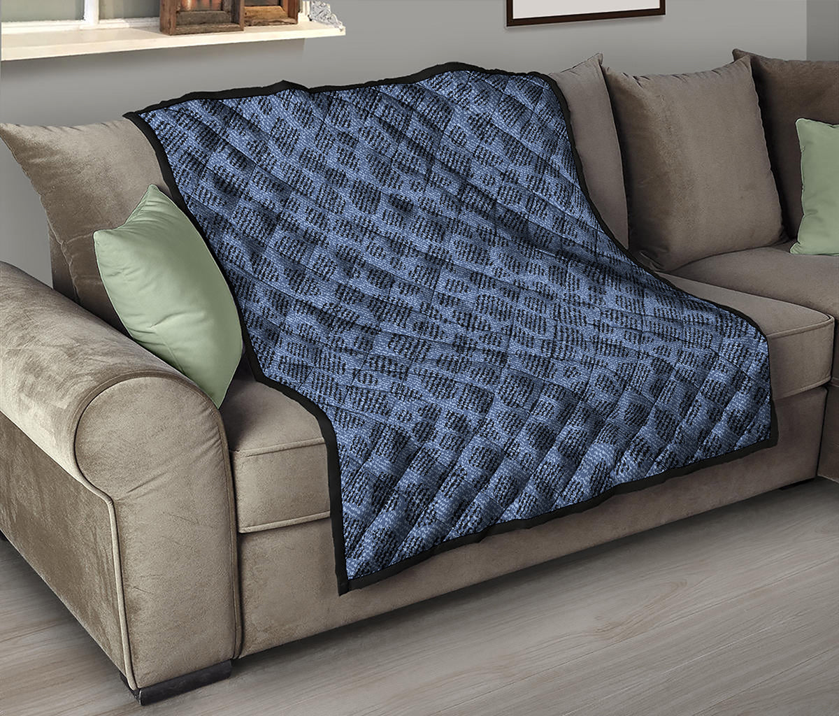Giraffe Denim Jeans Pattern Print Quilt
