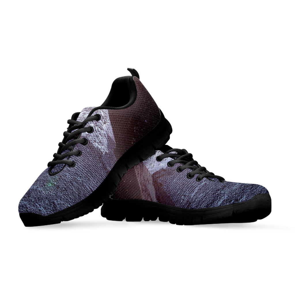 Giza Pyramid Print Black Sneakers