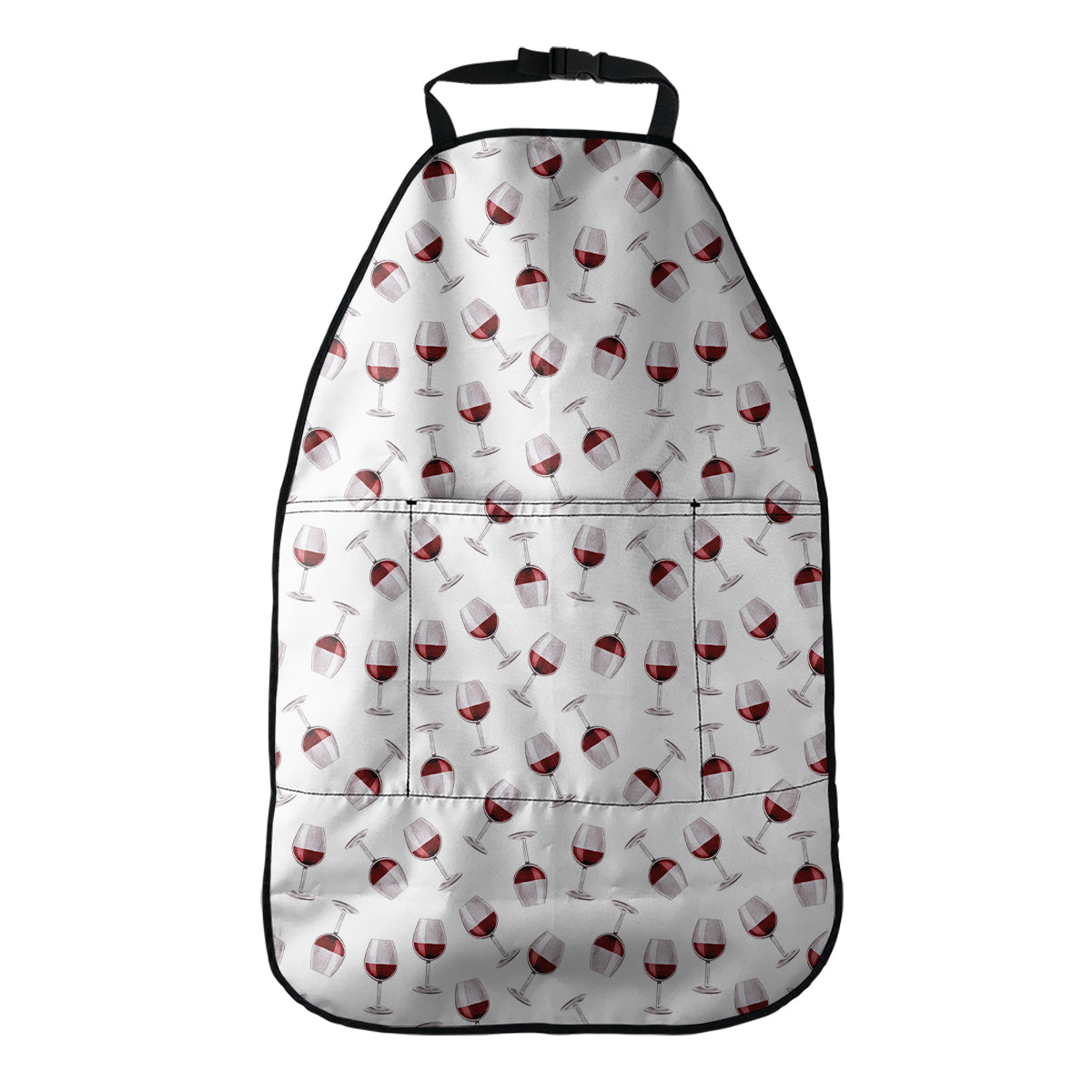 Glasses Of Wine Pattern Print Car Seat Organizers