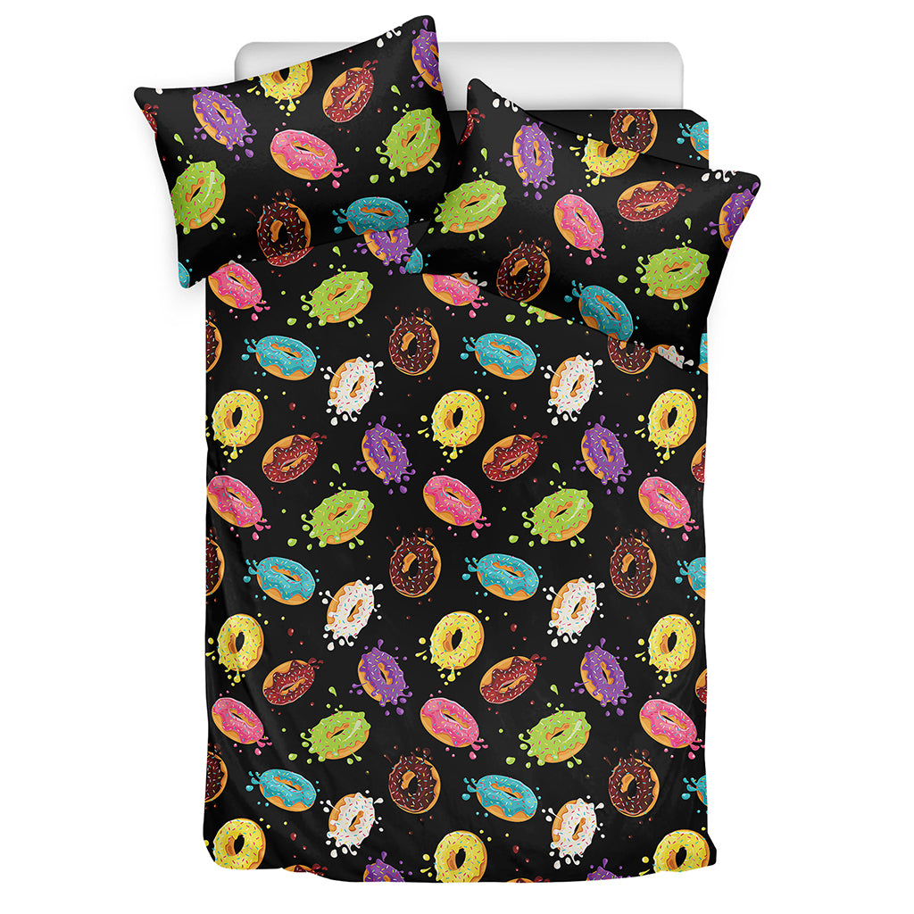 Glaze Donut Pattern Print Duvet Cover Bedding Set