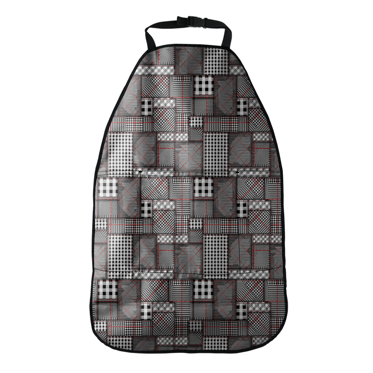 Glen Plaid Patchwork Pattern Print Car Seat Organizers