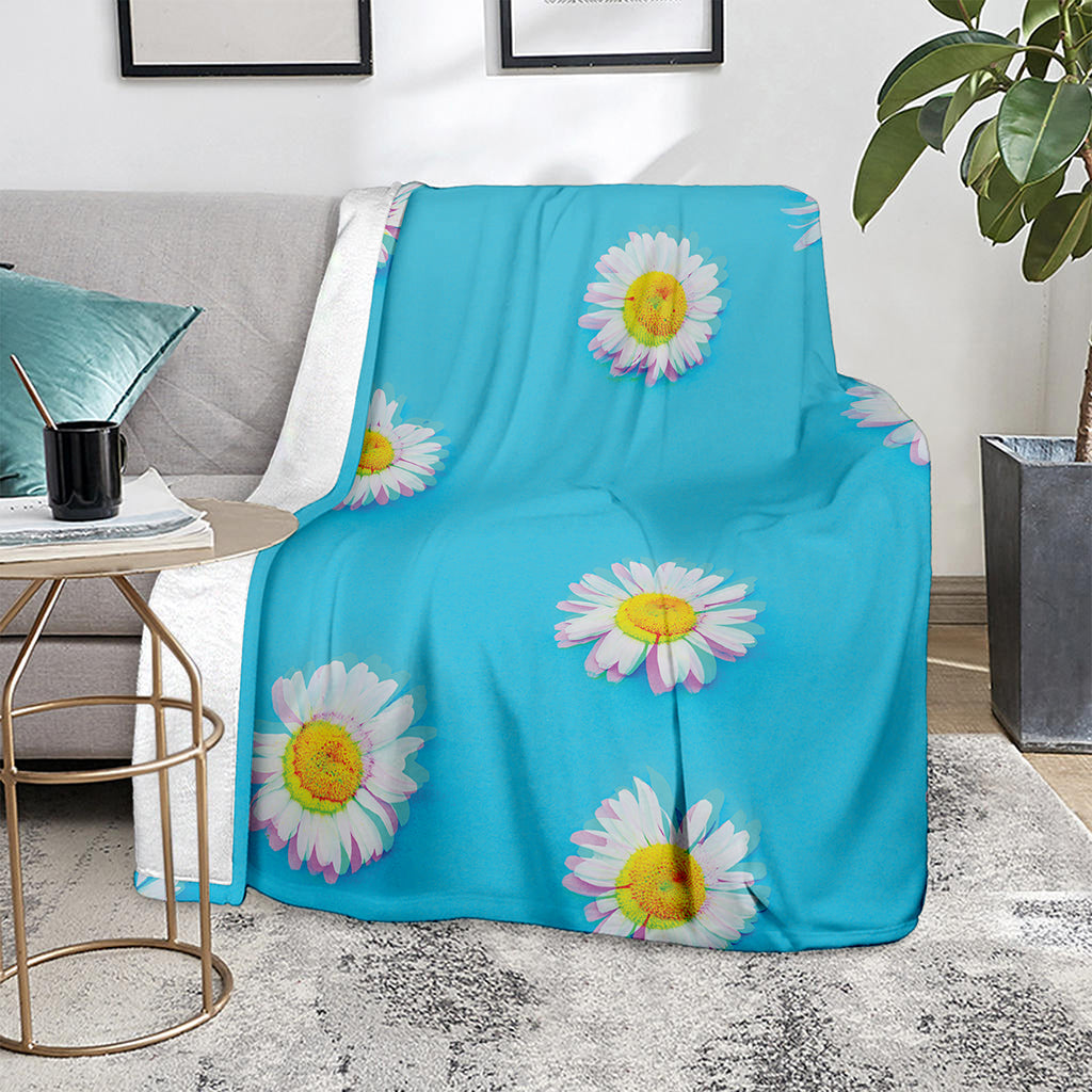 Glitch Daisy Flower Print Blanket