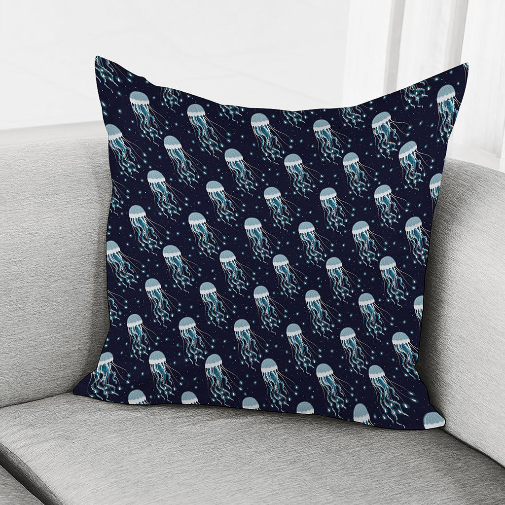 Glowing Jellyfish Pattern Print Pillow Cover