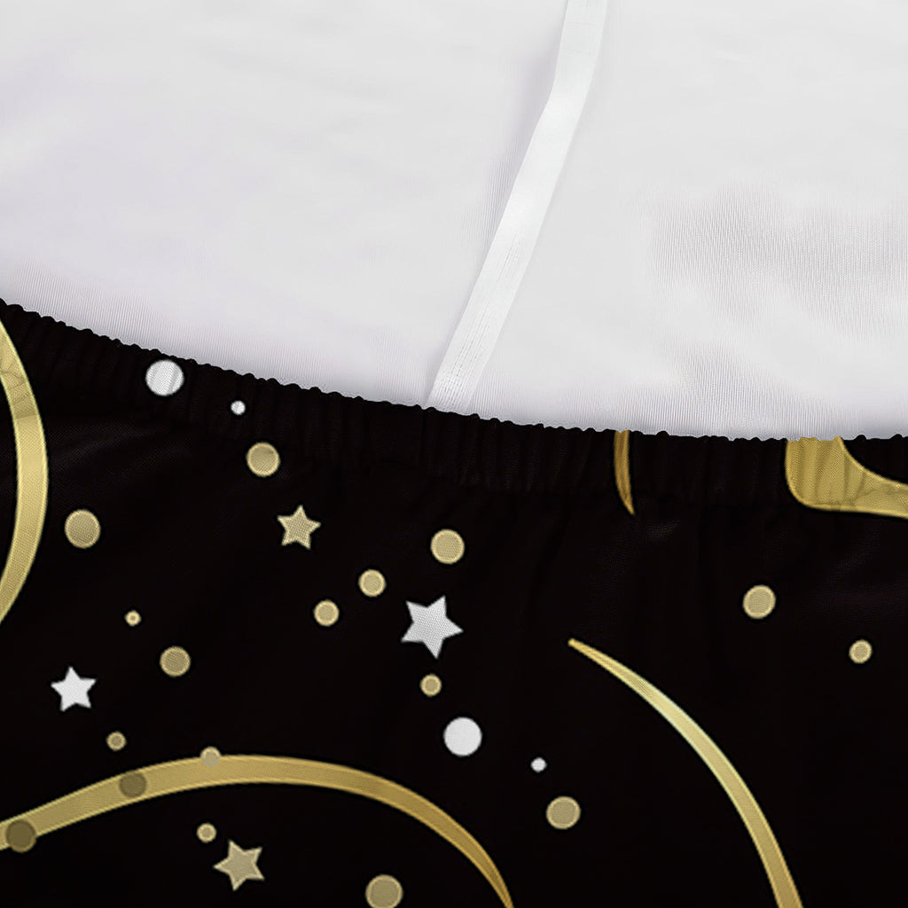 Gold And Black Gemini Sign Print Sofa Cover
