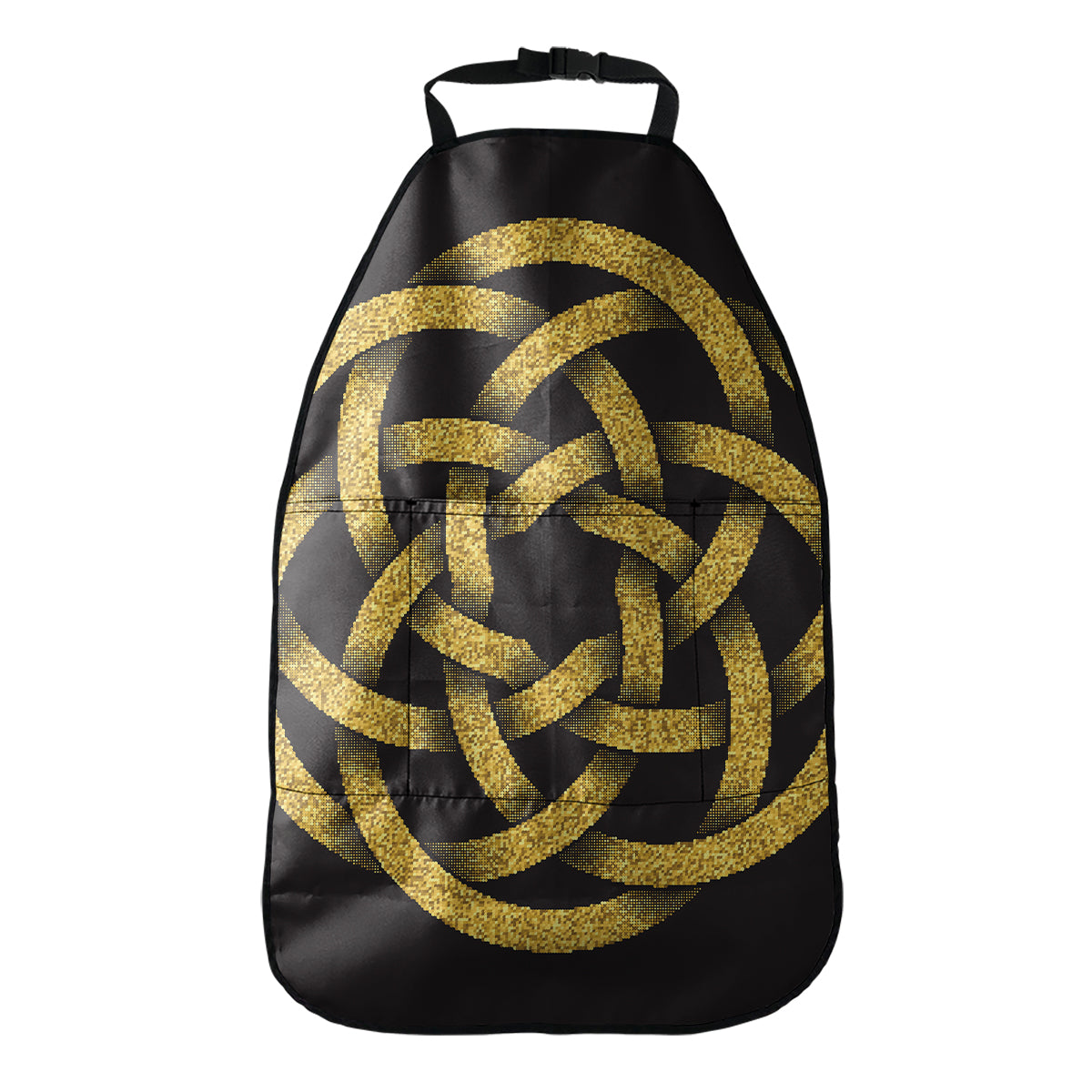 Gold Circle Celtic Knot Symbol Print Car Seat Organizers