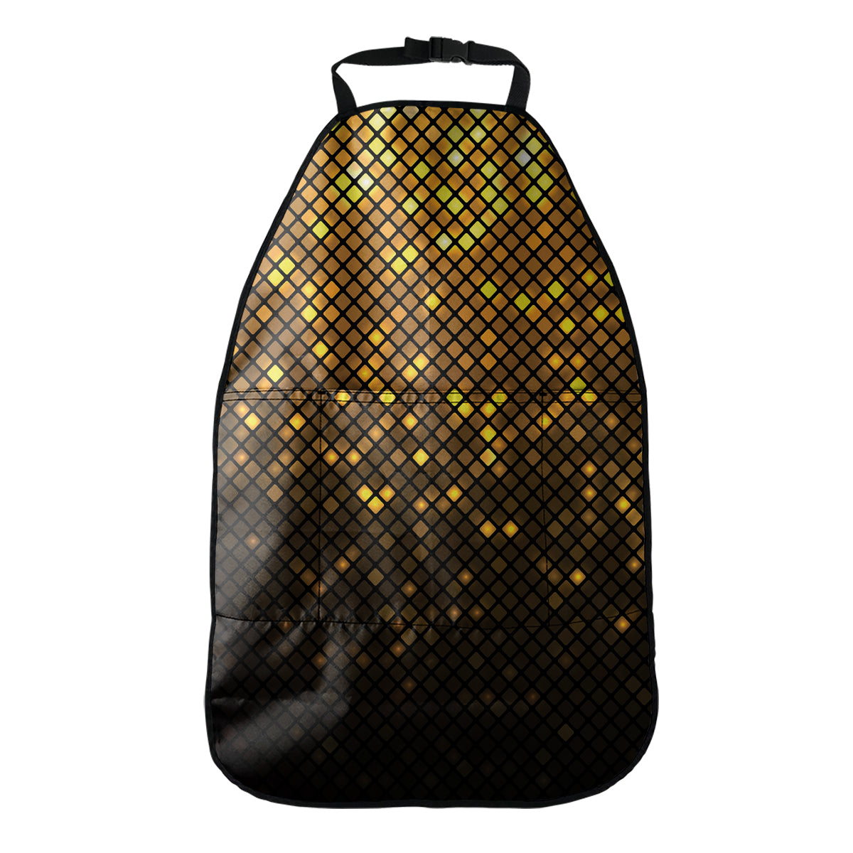 Gold Disco Lights Pattern Print Car Seat Organizers